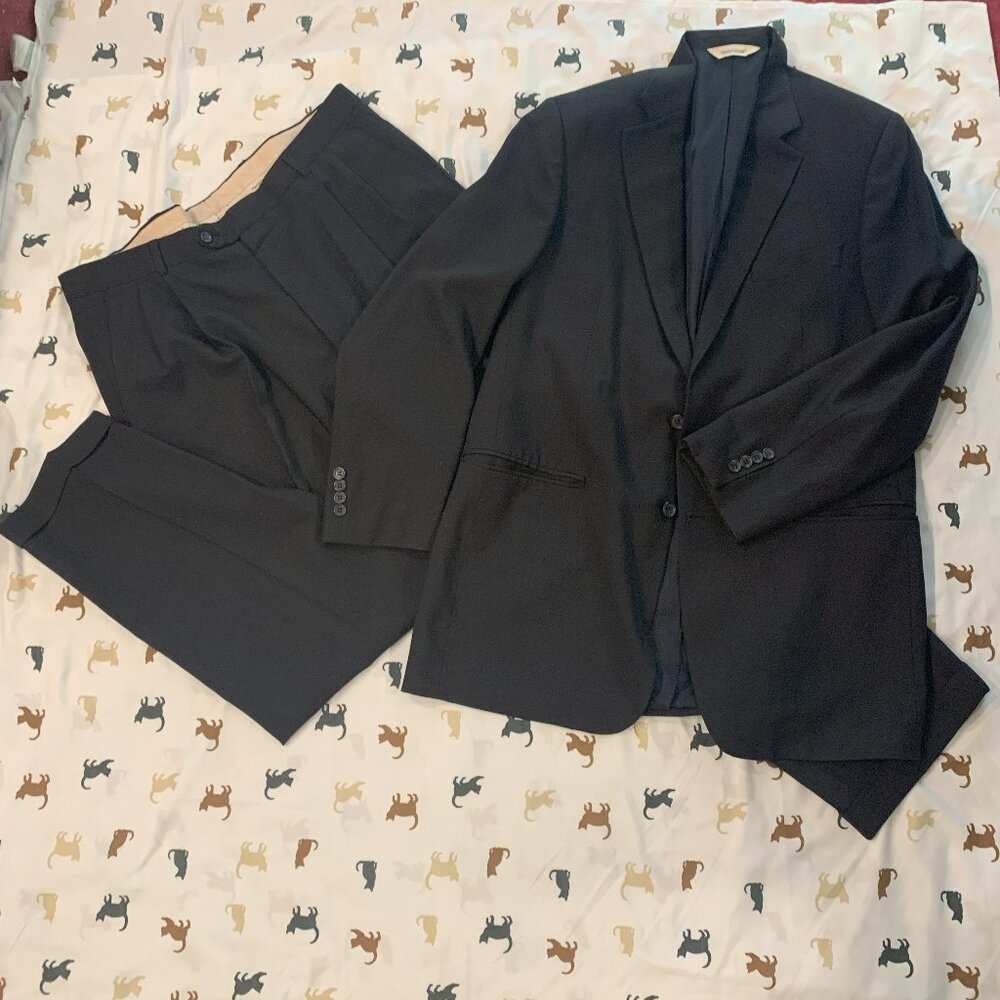 Pronto Uomo Men's Black Suit 42L, 36x30